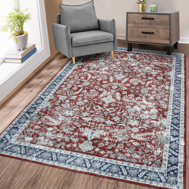 Cefalo Washable Oriental Indoor Rug, Rectangle 5' x 7'