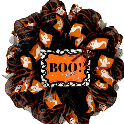 Couronne d'Halloween Boo Y'all