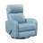 Glider Recliner Chair With Swivel Motion Blue Leather Upholstery Solid Wood Comfort Luxury Living Room Furniture 1Pc-1246075516