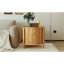 Table basse rotative 19,7 pouces avec rangement caché, panneau de particules en rotin brun chaud