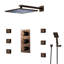 Ensemble de douche de plafond DEL en bronze huilé 12 po Rivera-134433694-134433696
