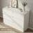 Wood Dresser For Bedroom, 47" Wide Modern 6-Drawer Chest With Curved Front, Tall Storage Bureau For Closet/Hallway-163648847