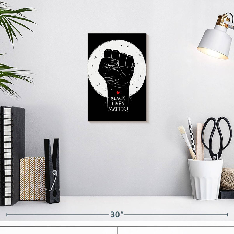 Khadjiah Racial Equality Slogan, 12" H x 8" W