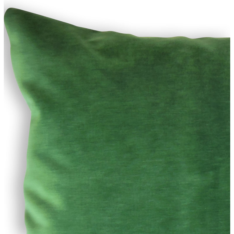 Calyse Square Pillow Cover & Insert, Height(20") x Width(20"), Emerald