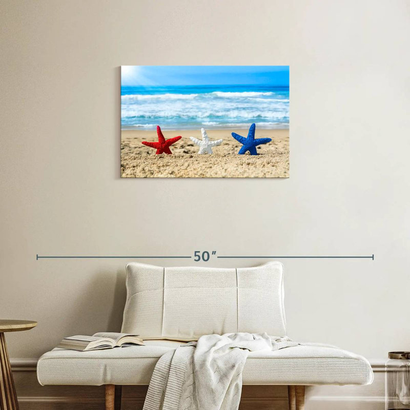 Beach patriotic starfish Aletra, H 20 po x l 30 po