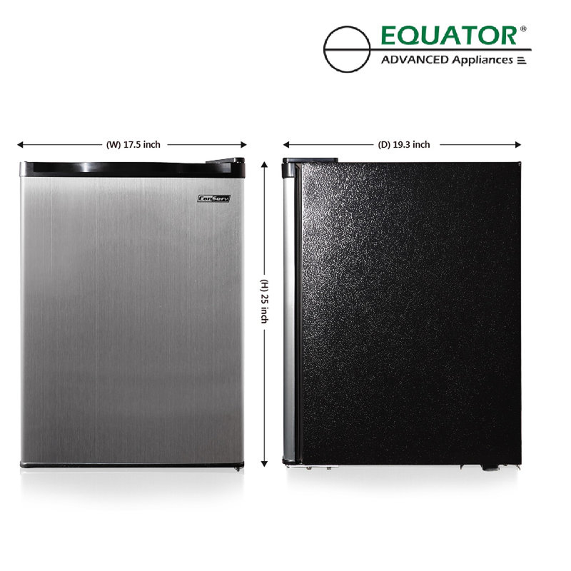 Compact Stainless Steel 2.6 cu.ft. RV Refrigerator