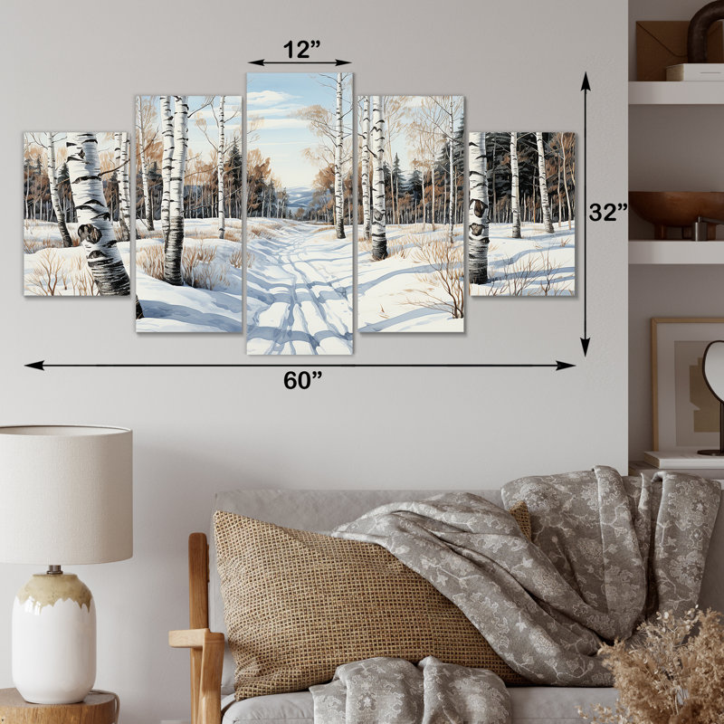 Hiver, bouleau, forêt, forêt II