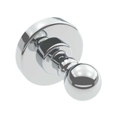 Ember Wall-Mounted Towel Hook - Chrome, Premium Brass Construction, Installation Hardware Included
