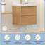 Meuble-lavabo simple mural 24 po avec comptoir en quartz blanc pur et lavabo en céramique