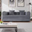 Canapé-lit pliable 75 po 2 en 1 avec repose-pieds de rangement multifonctionnel surdimensionné pour le salon-119633155