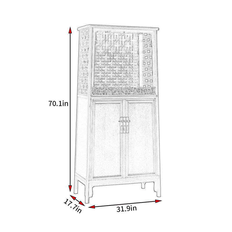 New Chinese Retro Style Bookcase