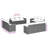 Vidaxl Garden Sofa Set Grey