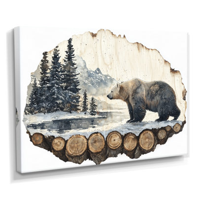 Polar Bear Into The Wild Landscape III - Bear Printed Canvas Art
