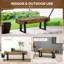 Banc de jardin avec pattes en métal