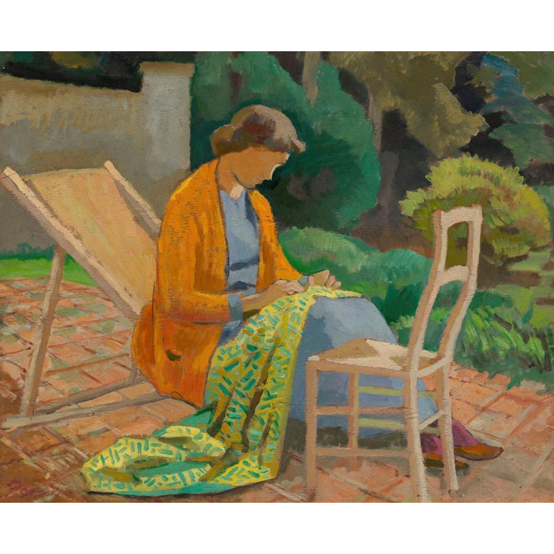 «Summer in the Garden» par Roger Fry - Art mural sur toile tendue avec châssis, H 48 po x l 33 po