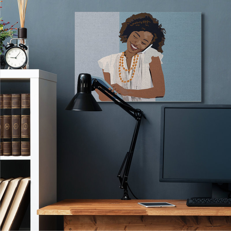 Portrait d'une femme professionnelle avec tablette, Toile tendue, H 30 po x l 40 po