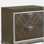 Table de chevet 2 tiroirs champagne foncé