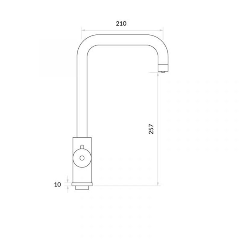 4-1 Instant Boiling Filtered Water Tap - Square Neck, Chrome