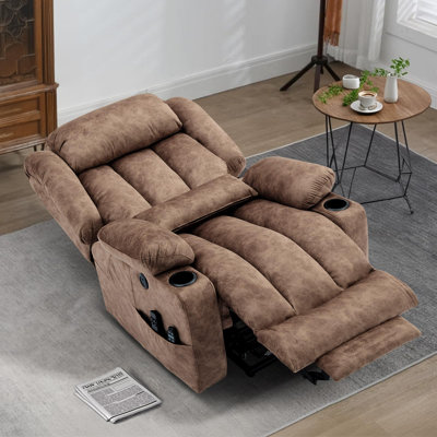 Latitude Run Oversized Dual Motor Lay Flat Power Lift Recliner Chair For Elderly With Heat Massage, Large Sleeping Electric Recliner With Extended Foo by Latitude Run