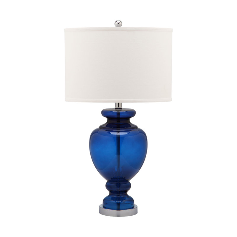 Tiverton Glass Table Lamp, Navy