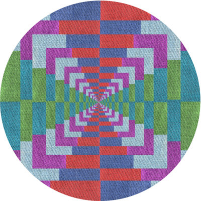 Tapis rose/vert/rouge à motifs Idylwood