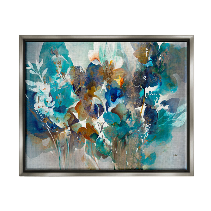 Arrangement de pétales de fleurs mixtes, estampe numérique par K. Nari, H 25 po x l 31 po x P 1,7 po