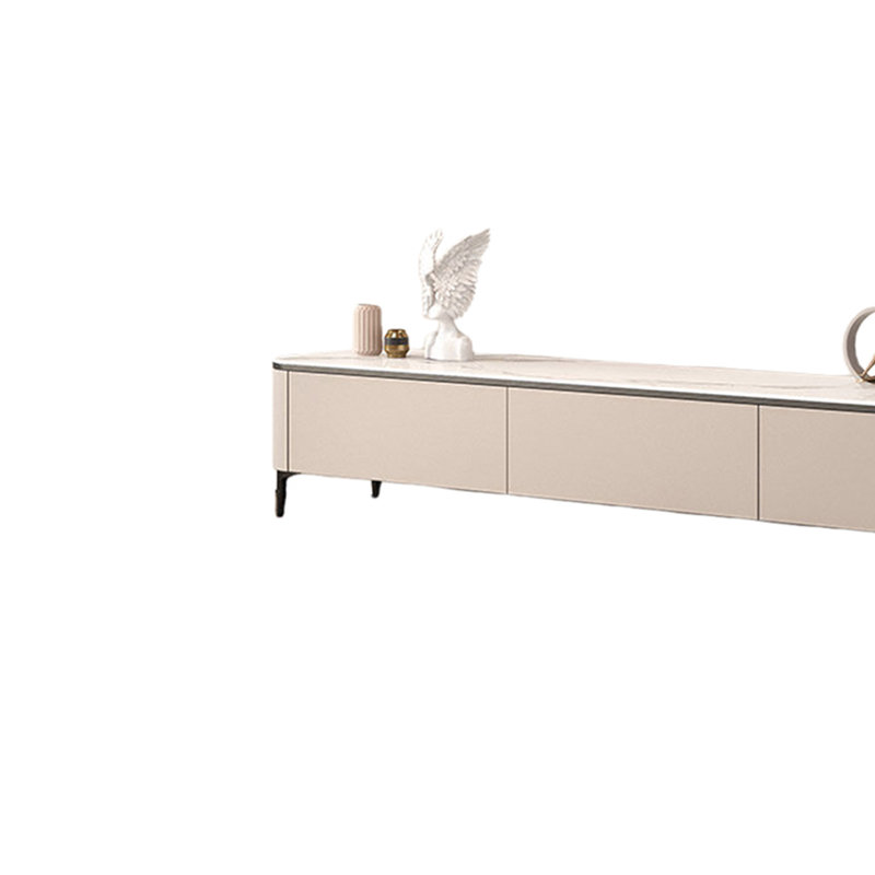 Meuble télé de style américain de luxe minimaliste, 15.74" H x 63" L x 13.77" W, Kaki