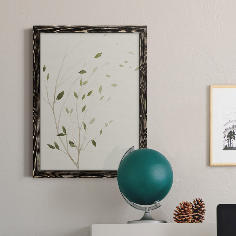 Toile encadrée de qualité supérieure Wind's Whisper I - prête à être accrochée, H 38 po x l 28 po x P 1 po, Noir