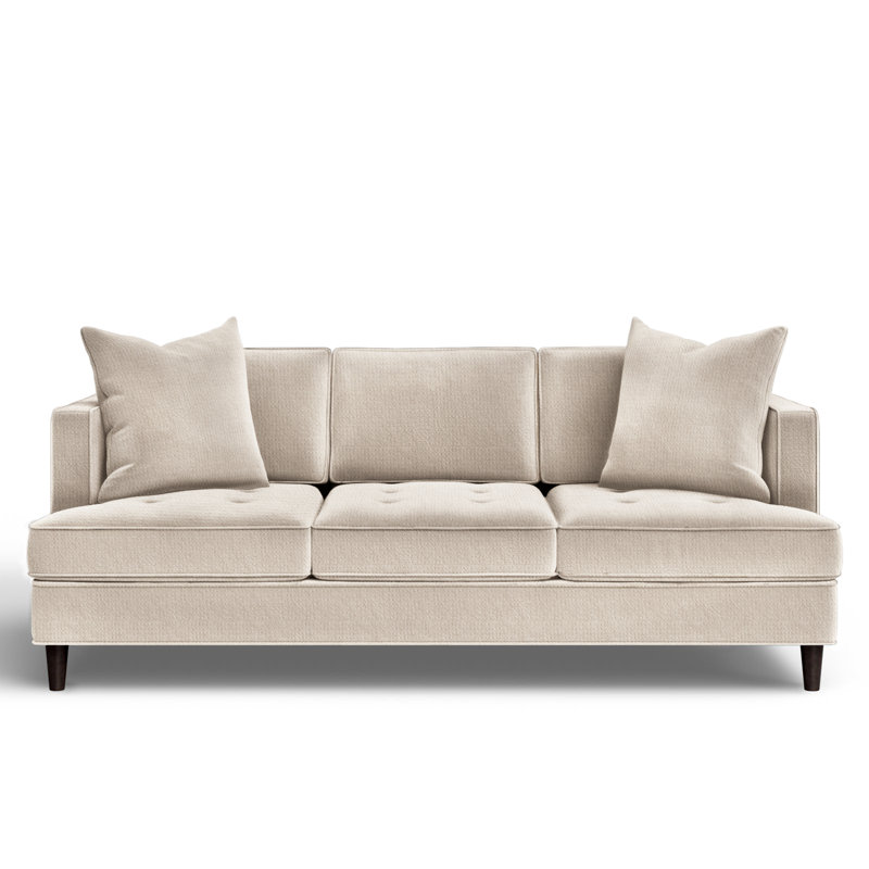 Upholstered 84'' Sofa, Gypsy Cream Performance Microfiber