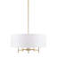 Lustre 5 lumières à abat-jour tambour-1337021486