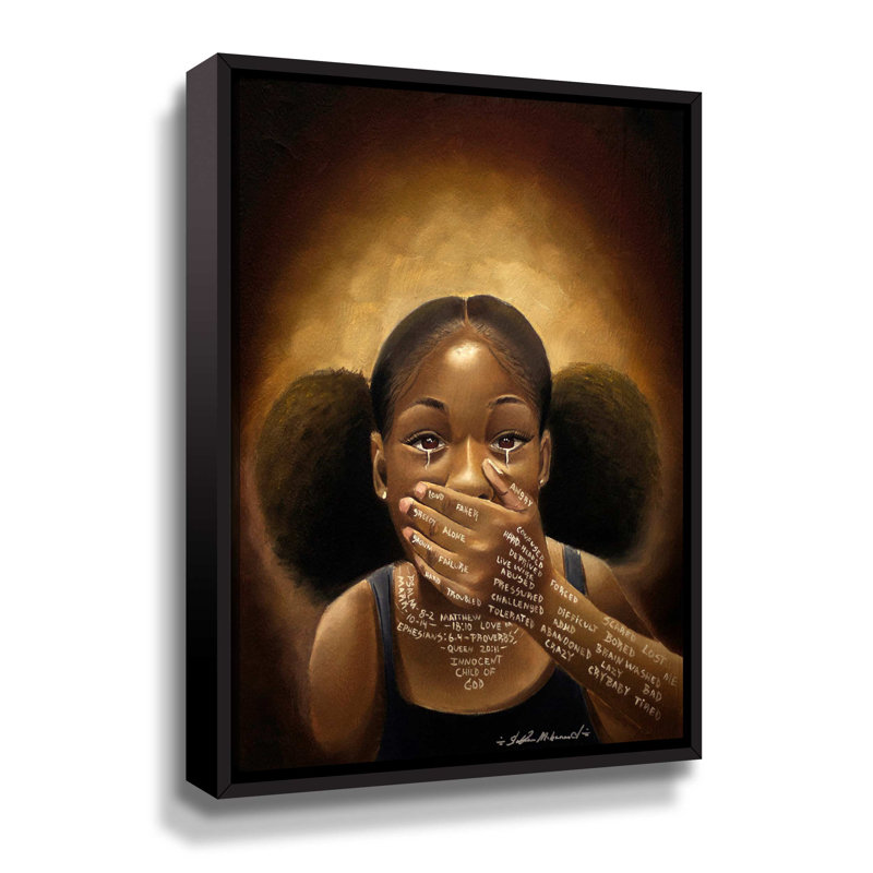 «Words We Never Said», reproduction sur toile, Cadre flottant, H 10 po x l 8 po x P 2 po