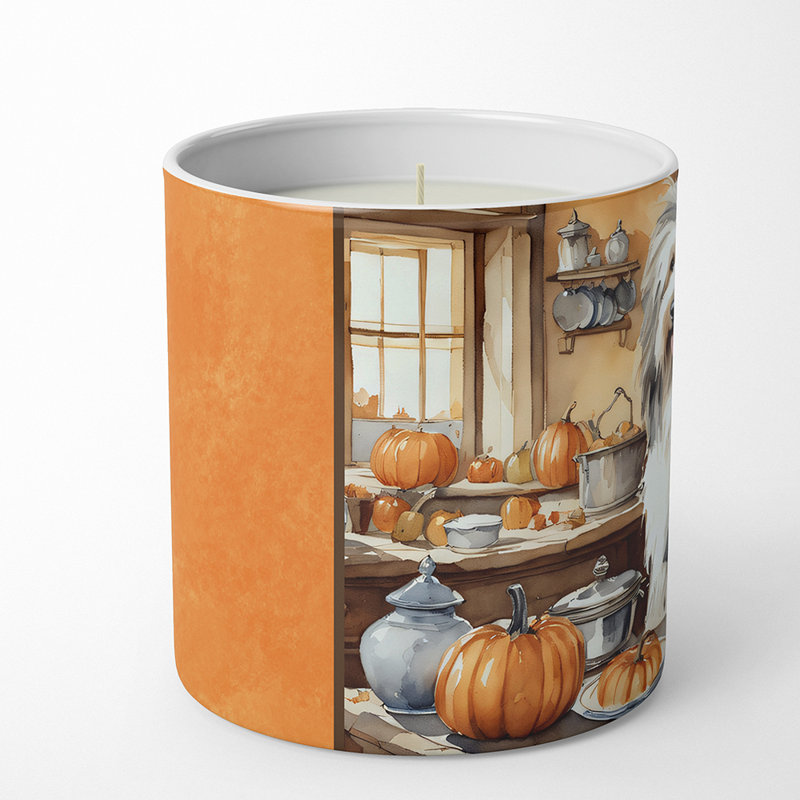 Bougie parfumée Pumpkin Pie avec support en céramique