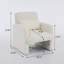 Fauteuil moderne recouvert de lin-130903767