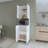 White Double Cabinet Kitchen Pantry With Open Storage