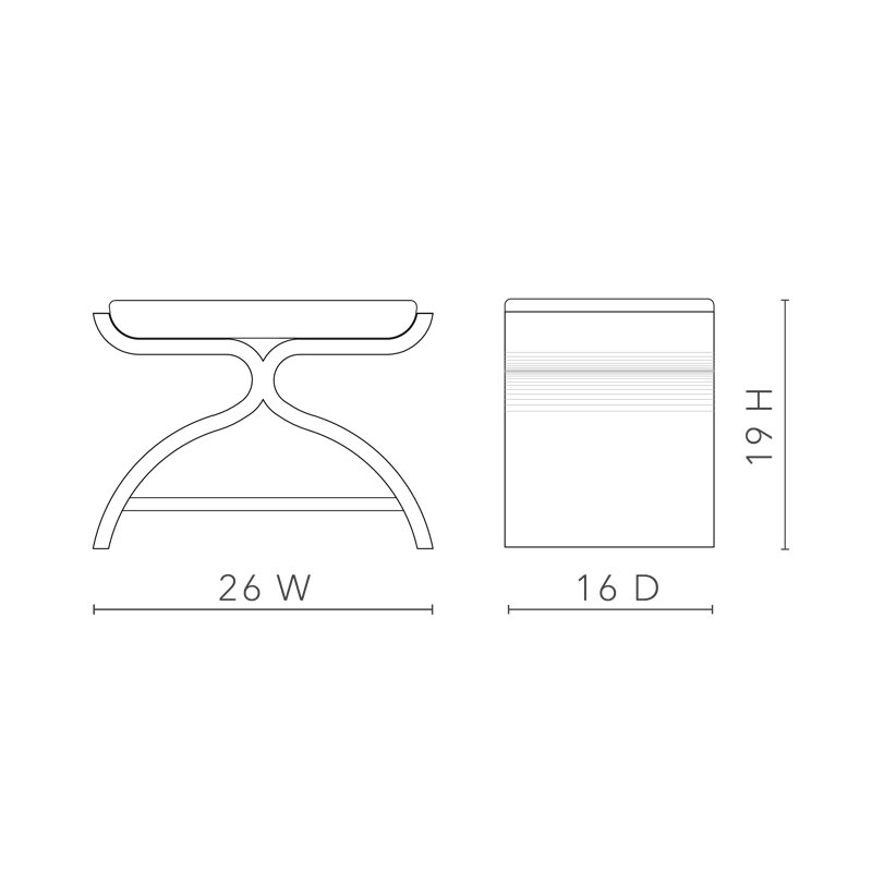 Carson Upholstered Utility Stool, Glazed Whisper White