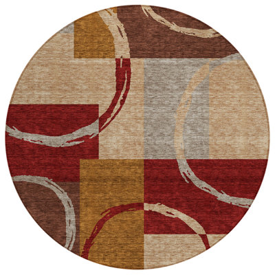 Aleh Area Rug with Non-Slip Backing