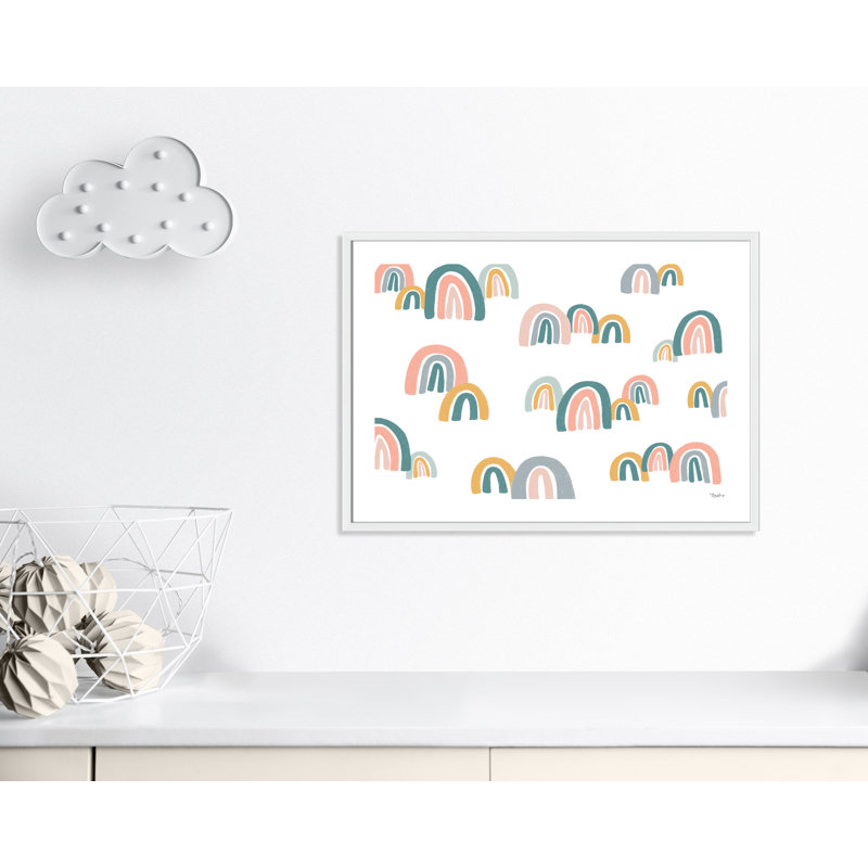 Décoration murale pour enfants, H 25,5 po x l 35,5 po x P 1,19 po, Encadré de boîte blanc