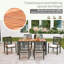 Ensemble repas pour 6 personnes, table en osier et chaises pour patio, terrasse, cour, jardin