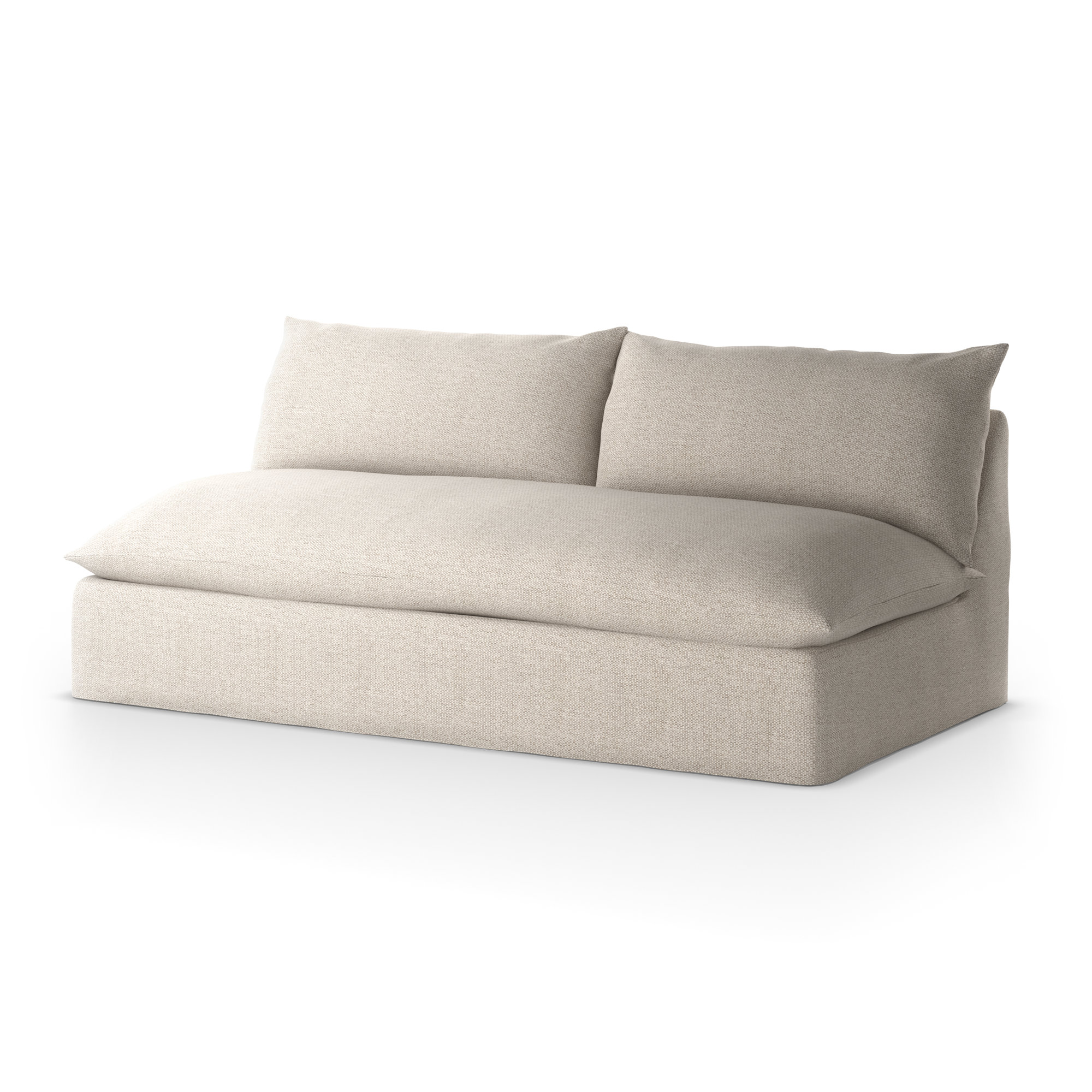 Jovian 72'' Wide Aluminum Loveseat with Cushions, Faye Sand