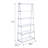 White And Chrome Bookshelf With 6 Shelves