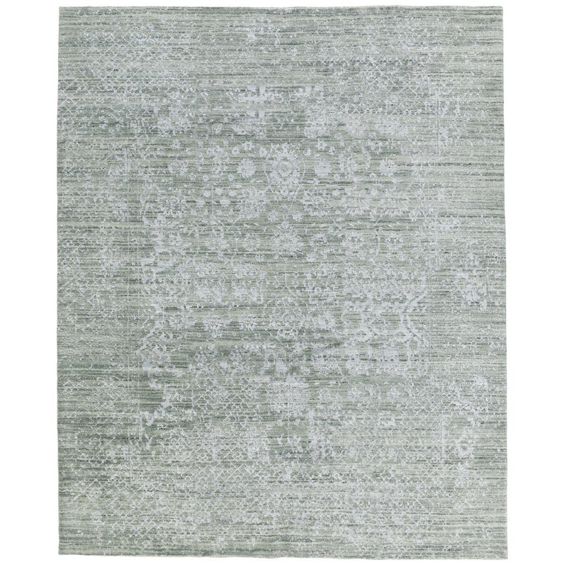 Arbor Ice Floral Area Rug in Blue/Neutral, Rectangle 2' x 3'