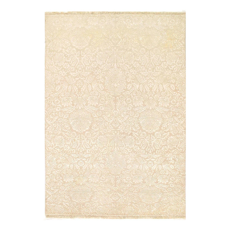 Floral Area Rug in Ivory