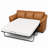 Ramdev Top Grain Leather Sofa Bed with Cushioned Back and Pillow Top Arm-121933953