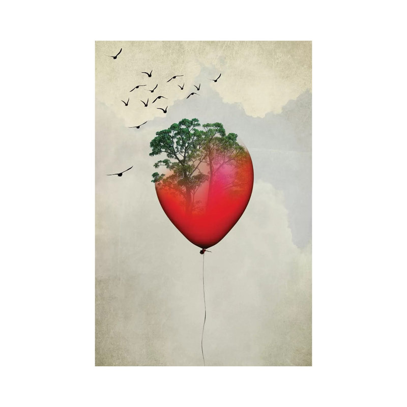 Red Balloon by Amy & Kurt Berlin - Wrapped Canvas Print, 66.04 cm H x 45.72 cm W x 1.91 cm D