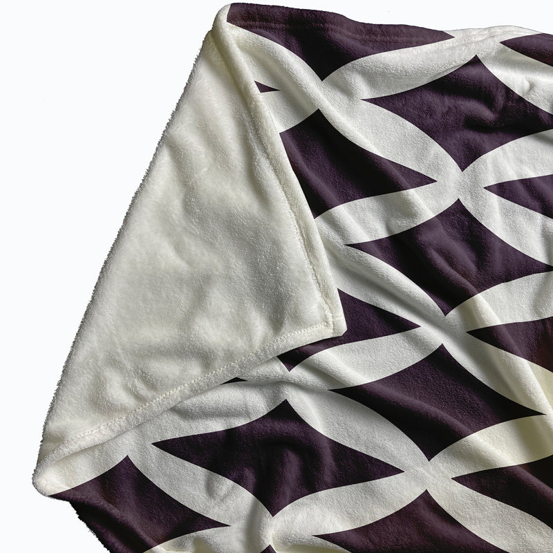 Jeté en treillis Kravitz, L 60 po x l 50 po, Mûrier (violet)
