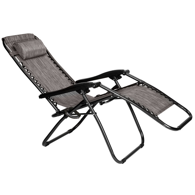 Aristel 90cm Long Reclining Single Chaise with Cushions, Dark Grey