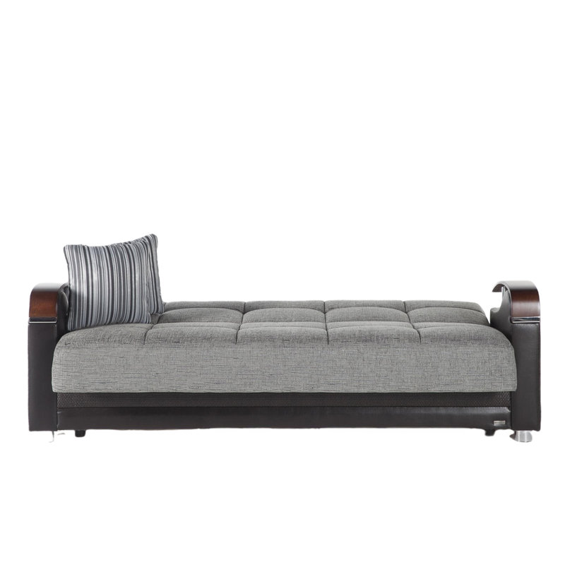 Marzhan Sleeper Sofa Brown, Fulya Gray 100% Polyester