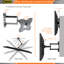 Articulating Full-Motion TV Wall Mount for 26″–45″ Screens – Swivel, Tilt & Extend, Holds up to 77 lbs, VESA Compatible