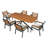 Wood 6 - Person Dining Set With Removable Cushions-713906923