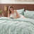 Bedsure Twin/Twin-XL Burgundy Pintuck Bed-in-a-Bag - Sage Green Pinch Pleat Comforter Set with Sheets, Pillowcases & Shams for Dorm Room(Set of 5)-110327225-105523229